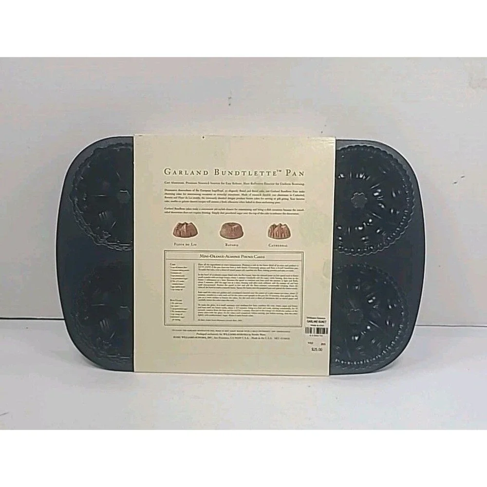 Williams-Sonoma Garland Bundtlette Pan 6 One-cup New